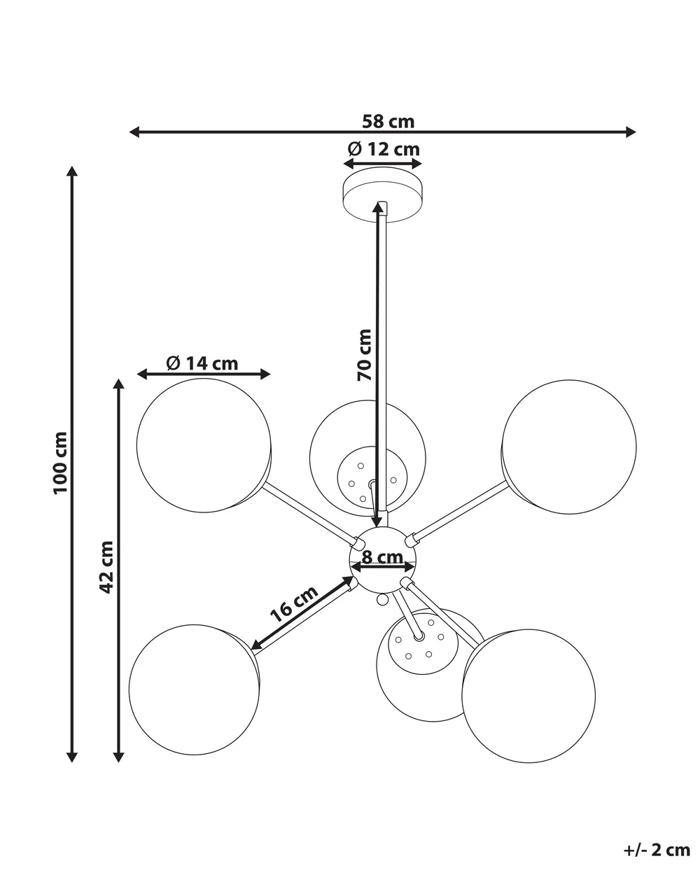 Ceiling Lamp ADAWRO Metal Black/ White_818257