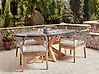Garden Dining Set 4 Seater ORISTANO with Cushions Concrete Beige