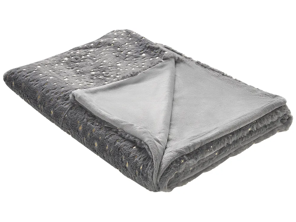 Blanket ALAZEYA 130 x 180 cm Grey