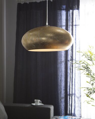 Metal Pendant Lamp Gold LIMNATIS