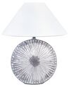 Sett med 2 bordlamper i keramikk grå og hvit 38 cm YUNA_872154