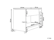 Bunk Bed Velvet CHOCQUES 90 x 200 cm (EU Single) Pastel Pink_1040632