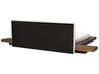 EU Super King Size Boucle Headboard Bed with LED Brown ZEN_931393