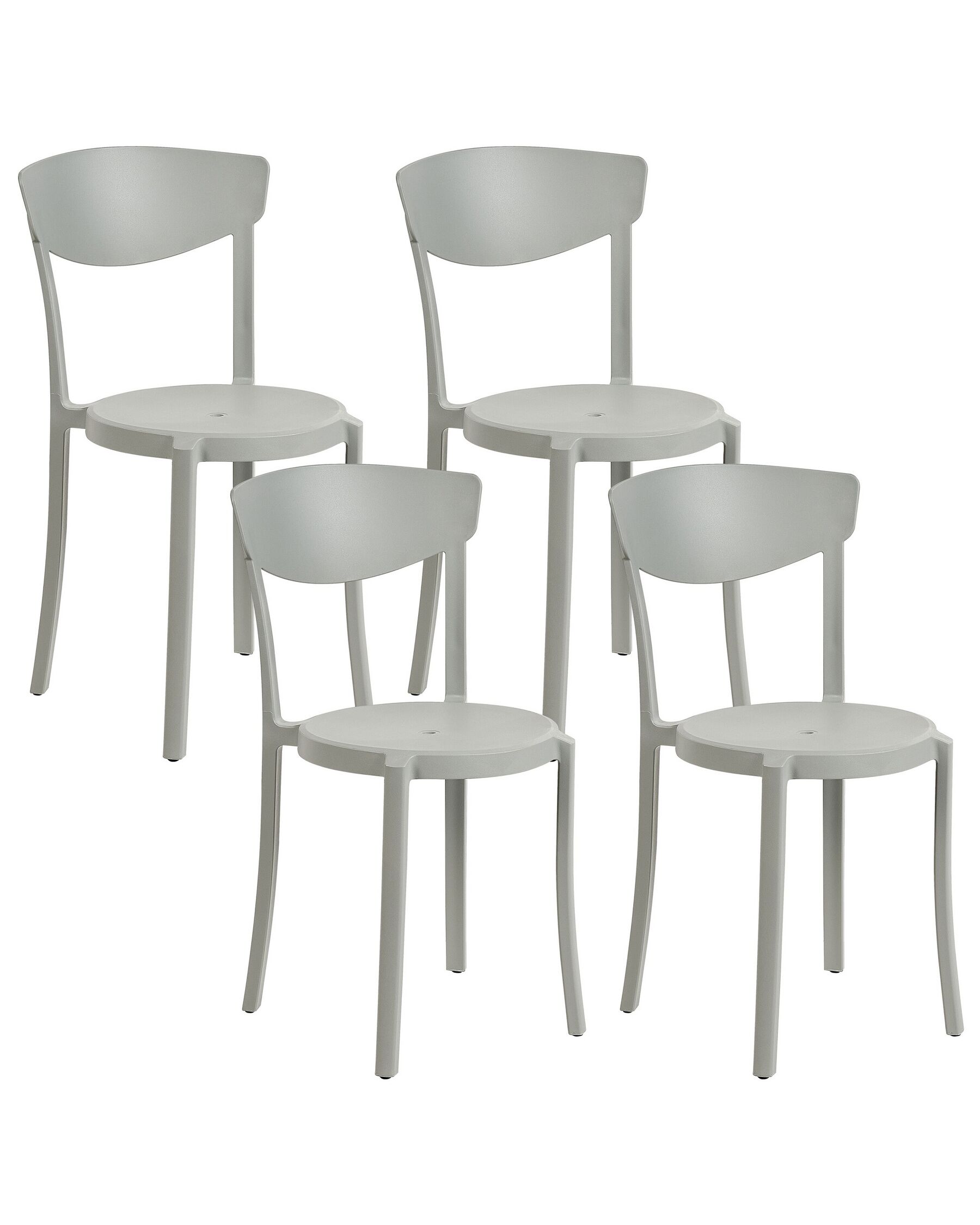 Set of 4 Dining Chairs Light Grey VIESTE_861710