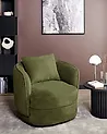 Swivel Armchair ANDALEN Fabric Green