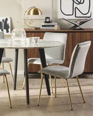 Set di 2 sedie da pranzo RUBIO Velluto Grigio_810415