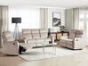 Conjunto de sala de estar reclinable eléctrico de terciopelo beige VERDAL_921678
