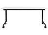 Schreibtisch weiß / schwarz 160 x 60 cm klappbar mit Rollen CAVI_922275