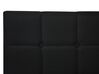 Łóżko kontynentalne tapicerowane 160 x 200 cm czarne ADMIRAL_764259