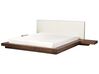 Waterbed met bouclé hoofdbord bruin 180 x 200 cm ZEN_931400