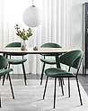 Set of 2 Dining Chairs KIANA Dark Green