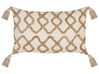 Conjunto de 2 almofadas decorativas em algodão creme com padrão geométrico 30 x 50 cm INCANA_843094