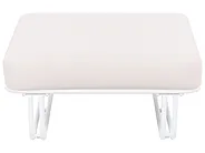 Garden Lounge Set with Table and Ottoman 3 Seater CAMEROTA  Metal White_1159159