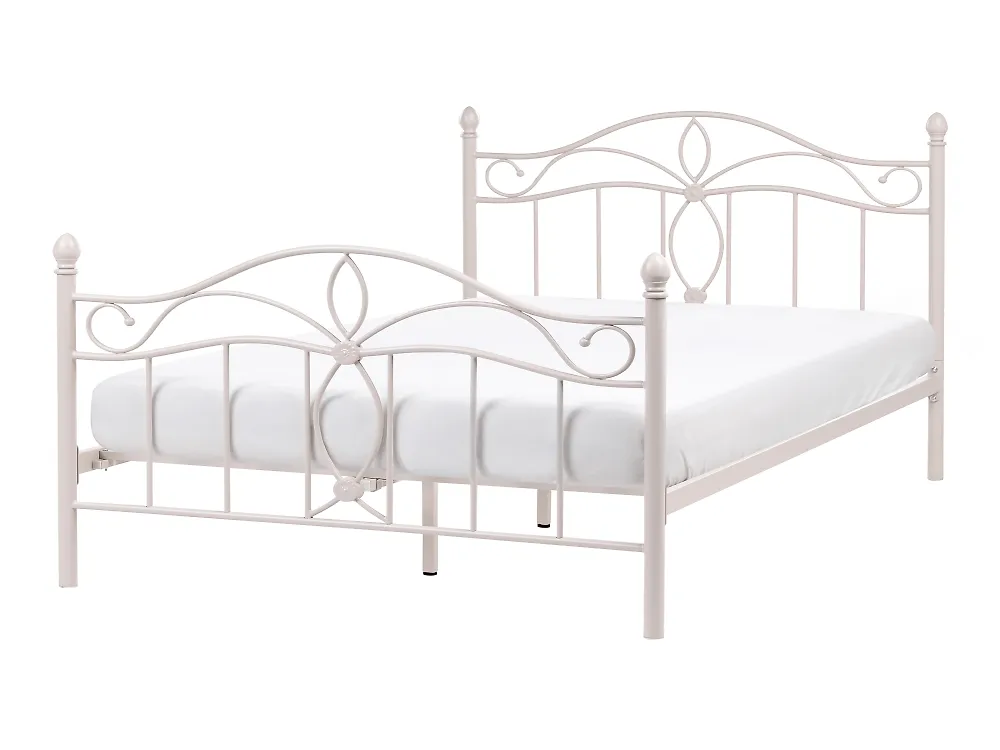 Bed Metal ANTLIA 120 x 200 cm (EU Small Double) Light Beige