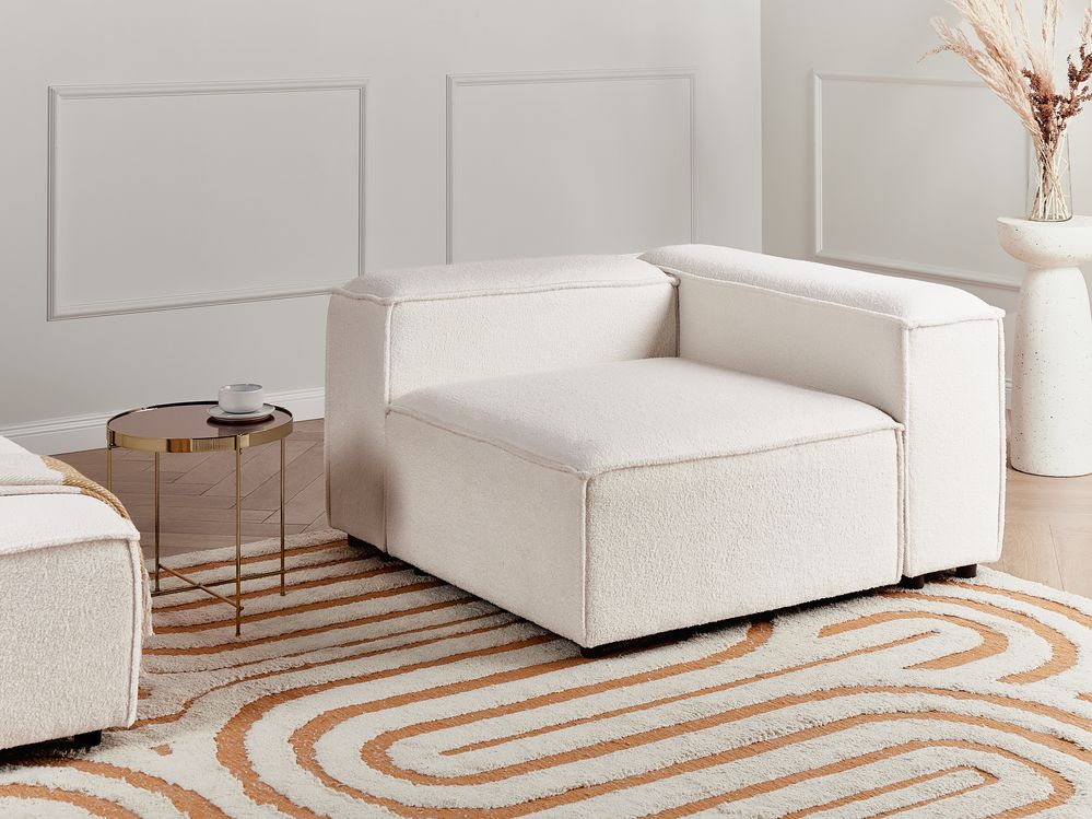 Eckmodul ARDAL Bouclé Cremeweiß