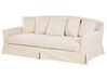 Sofföverdrag för 3-sits soffa beige GILJA_792623
