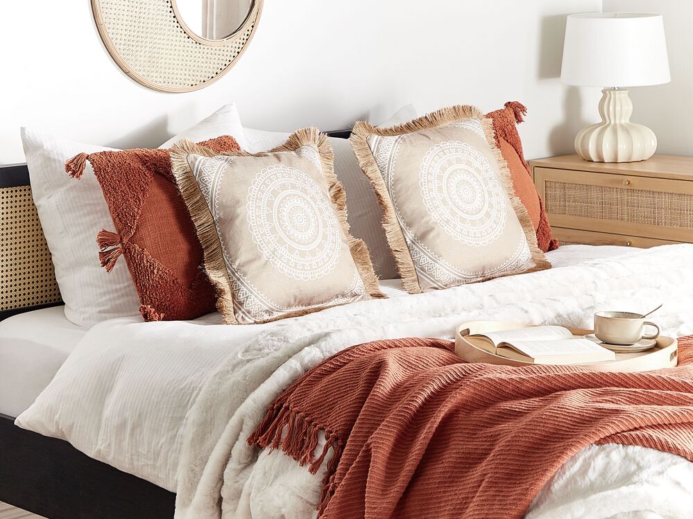 White bedroom cushions outlet
