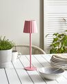 Lampe à poser en métal rose pastel POMBEIRO_935297