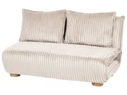 Sofa Bed 2 Seater ABISKO Corduroy Off-White_1031056