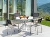 4 Seater Aluminium Garden Dining Set Glass Top White and Grey MALETTO/GROSSETO _938225