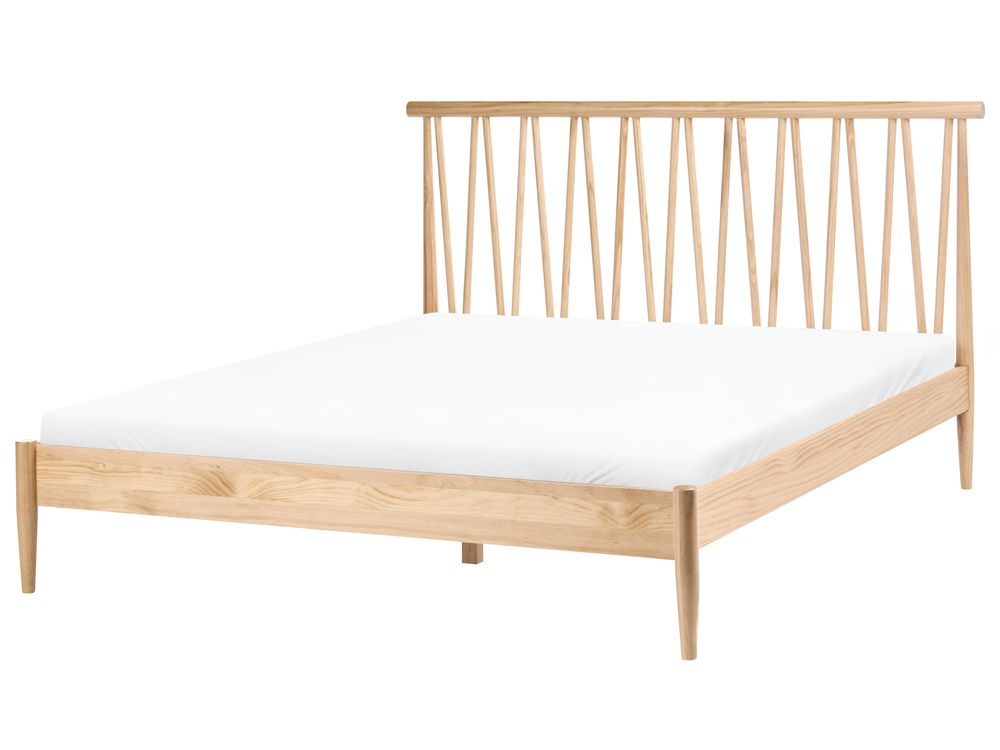 Lit avec sommier Bois de pin URDOS 160 x 200 cm Marron clair
