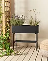 Elevated Plant Pot VINCA 70 cm Metal Black