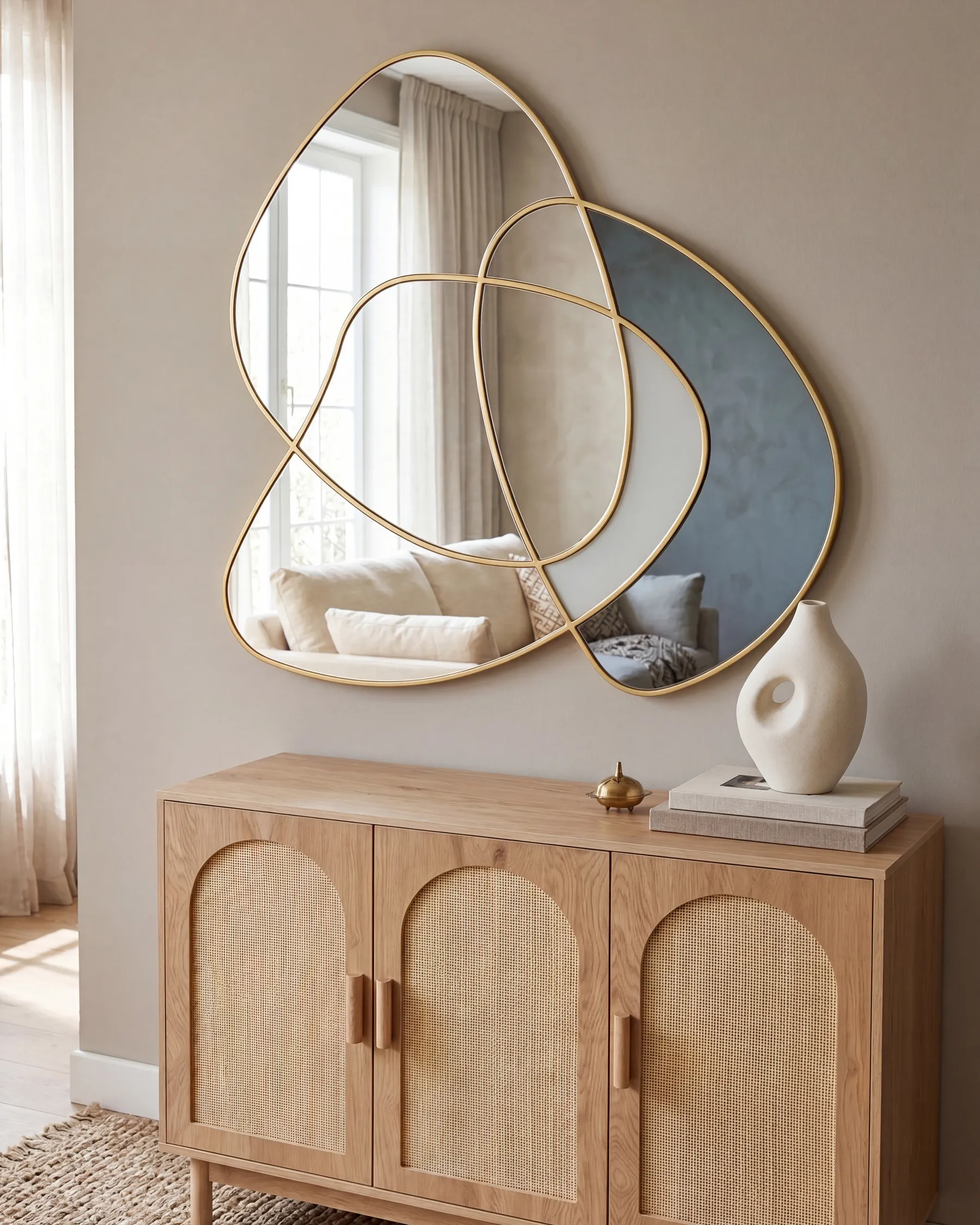 Wall Mirror TAILLY 99 cm 89 cm Gold_947217