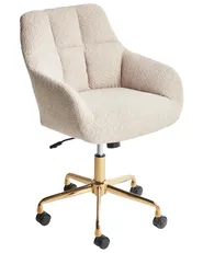 Sedia da scrivania PALMDALE Bouclé Beige_949065