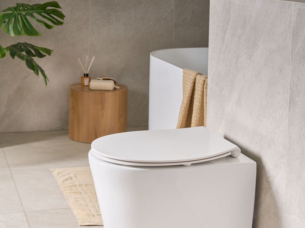 Tampa de sanita PUTUMAYO  Fino Fecho suave Duroplast Branco