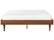 Bed with LED TOUCY 160 x 200 cm (EU King Size) Brown Ash Wood_909704