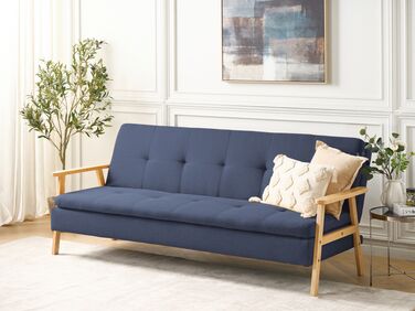 Fabric Sofa Bed Blue TJORN