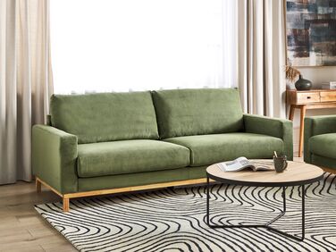 3-seters sofa kordfløyel grønn SIGGARD