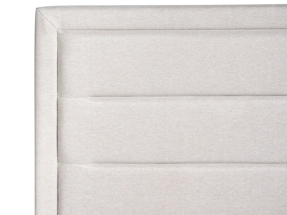Bett mit Stauraum ROUEN Stoff Hellbeige 140 x 200 cm_996727