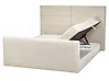 Cama continental con almacenaje ARISTOCRAT Tela Beige claro 160 x 200 cm