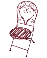 Set of 2 Garden Chairs ALBINIA Metal Burgundy_1016237