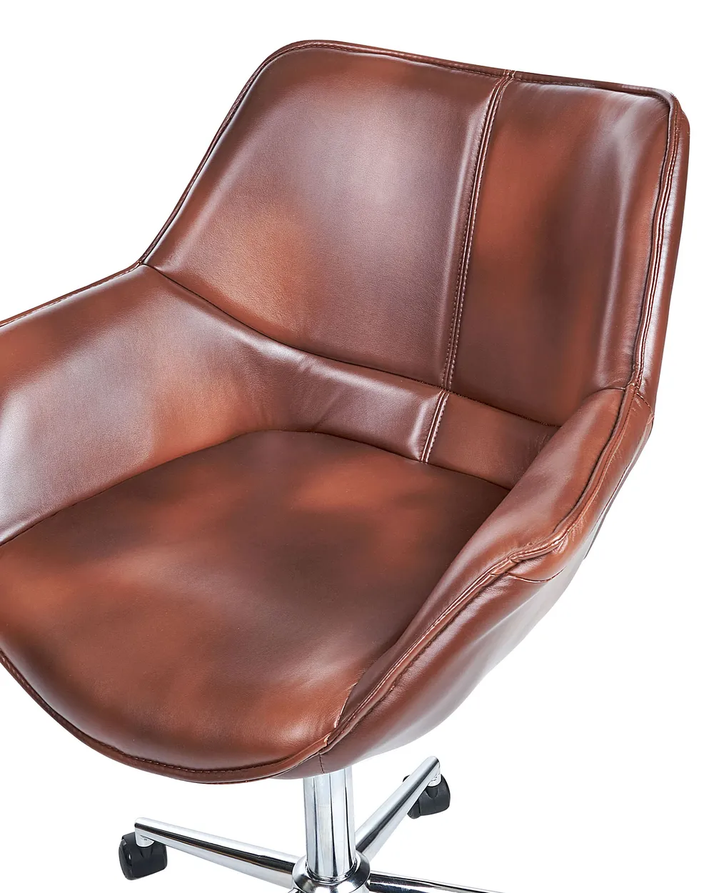 Desk Chair NEWDALE Faux Leather Dark Brown_854762