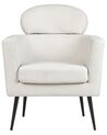 Fauteuil en tissu blanc SOBY_875197