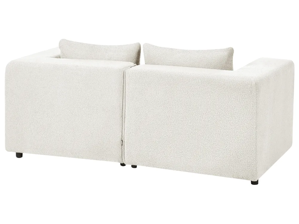 Divano modulare 2 posti AXEBO Bouclé Bianco sporco_1078352