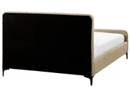 Bed Boucle LUNAN 140 x 200 cm (EU Double) Taupe_960878