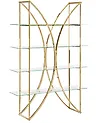 Regał 4 półki HOLLOW 175 cm Metal Złoty