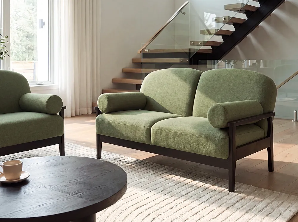 Sofa dla 2 osób PILARNE Zielony_1159642