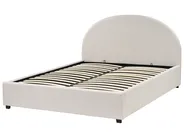 Ottoman Bed VAUCLUSE Fabric Light Beige 160 x 200 cm (EU King Size)_876651
