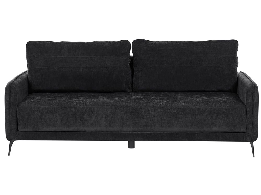 Slaapbank 3-zits HEMING Chenille Zwart