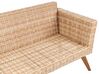 Lounge Set Rattan hellbraun 4-Sitzer Auflagen cremeweiß VITTORIA_930710