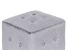 Pouf Samtstoff grau 36 x 36 cm WISCONSIN_926884