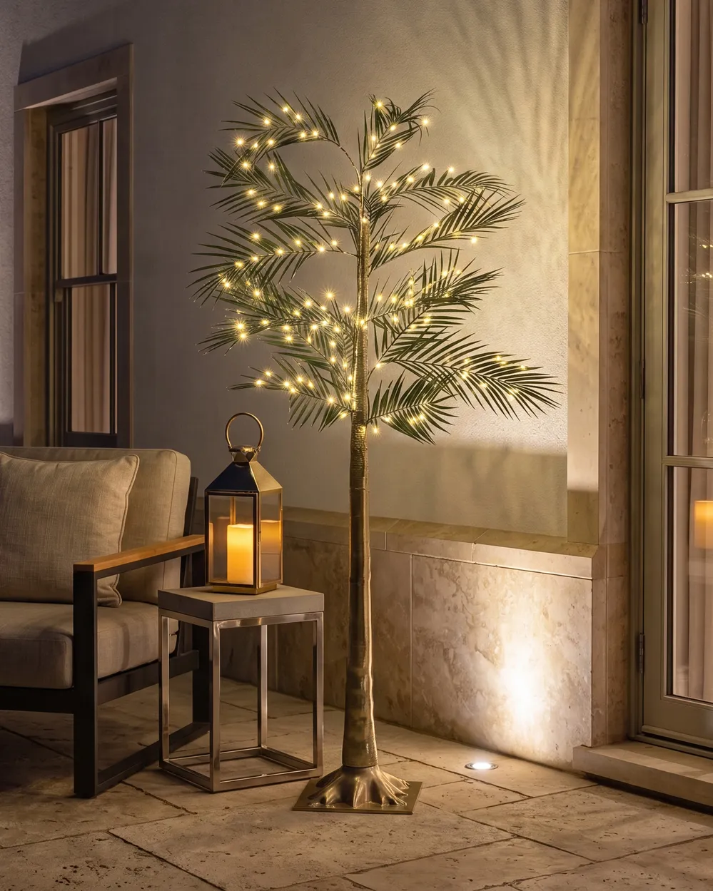 Outdoor Decoration LED PALJAVESI 175 cm Tree Gold_1014890