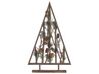 Figura decorativa LED de madera de pino oscura 62 cm SVIDAL_832514