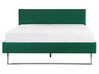 Łóżko welurowe 160 x 200 cm zielone BELLOU_777663