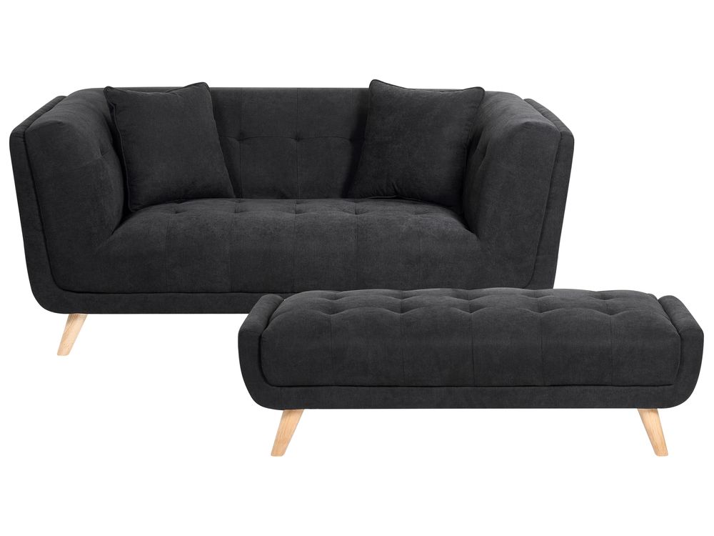 Sofa 2-Sitzer HABO Stoff Schwarz