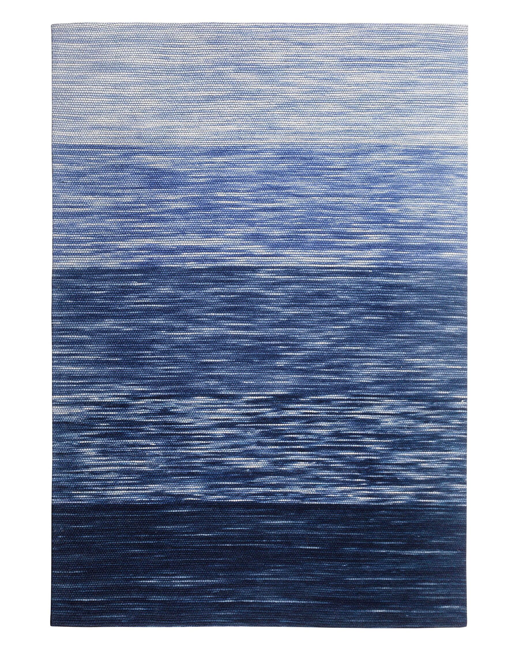 Vlnený koberec 140 x 200 cm modrý KAPAKLI_802933